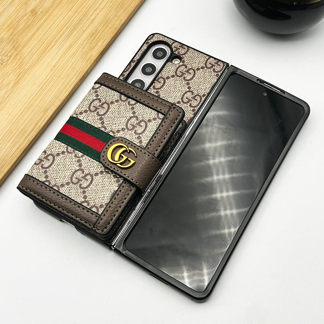 Samsung Galaxy Z Fold 6 Luxury Fashion Leather Brand Case Roxy New