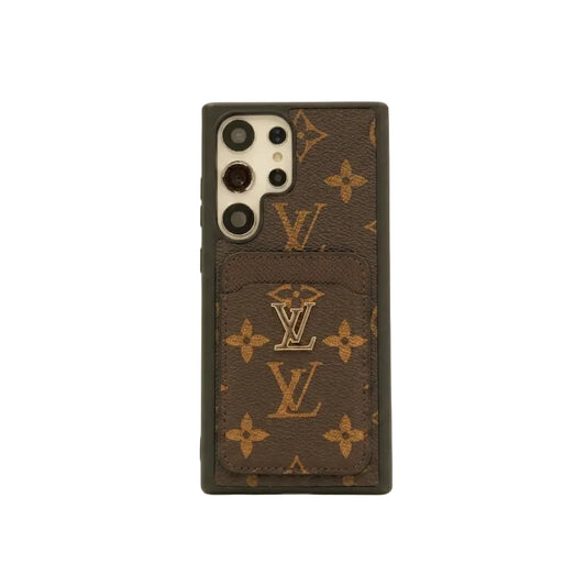 Luxury Petite Malle Designer Case with Card Holder for Samsung Galaxy S22-S26 Series
