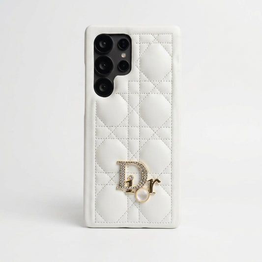 Luxury Quilted Leather Iconic Fashion Case for Samsung Galaxy S22-S26 Series