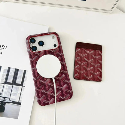Pink Premium GYD iPhone MagSafe Case with Cardholder for iPhone 12-18 Pro Max
