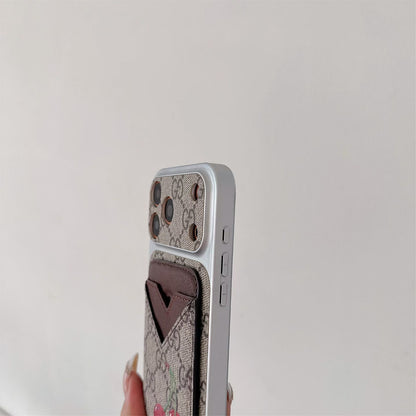 GG Style Phone case Magnet Card Holder for iPhone 13-17 Series