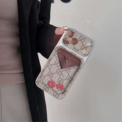 GG Style Phone case Magnet Card Holder for iPhone 13-17 Series