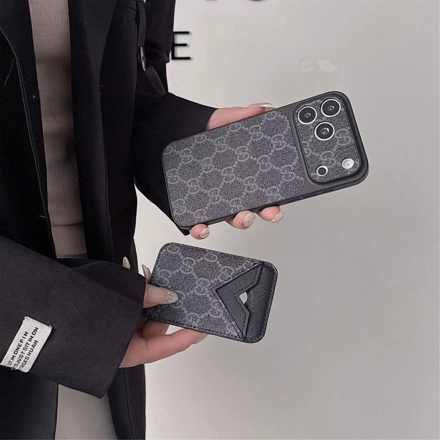 GG Style Phone case Magnet Card Holder for iPhone 13-17 Series