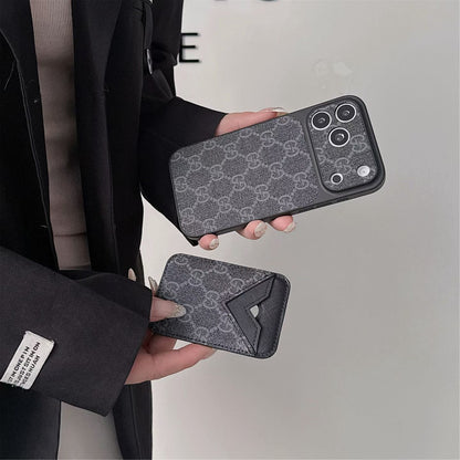 GG Style Phone case Magnet Card Holder for iPhone 13-17 Series