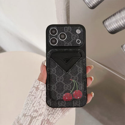 GG Style Phone case Magnet Card Holder for iPhone 13-17 Series