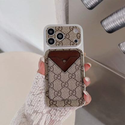 GG Style Phone case Magnet Card Holder for iPhone 13-17 Series