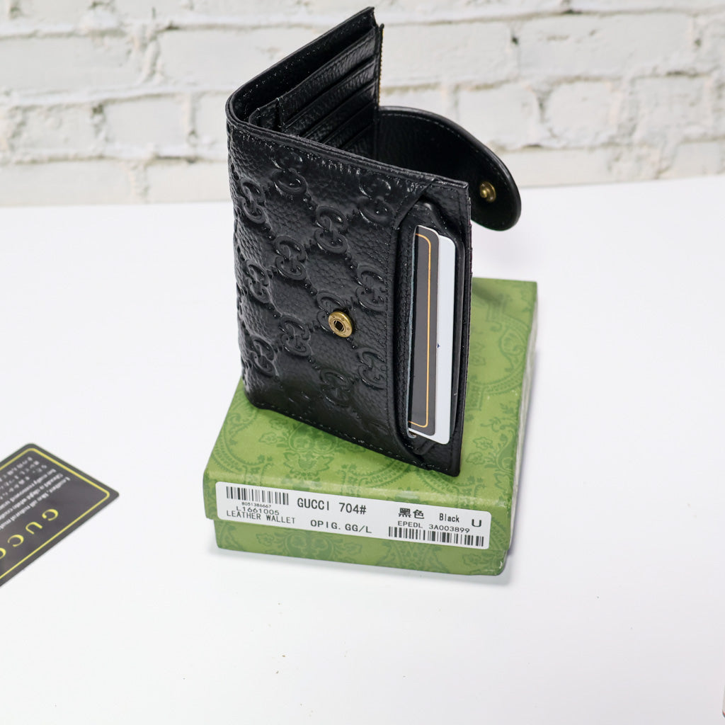 Mens Gucci Wallet Black Genuine Leather