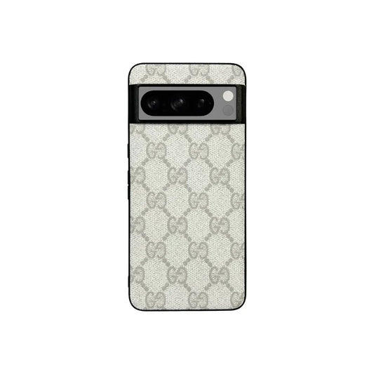 Luxury Gucci Monogram Canvas Classic White Case For Google Pixel