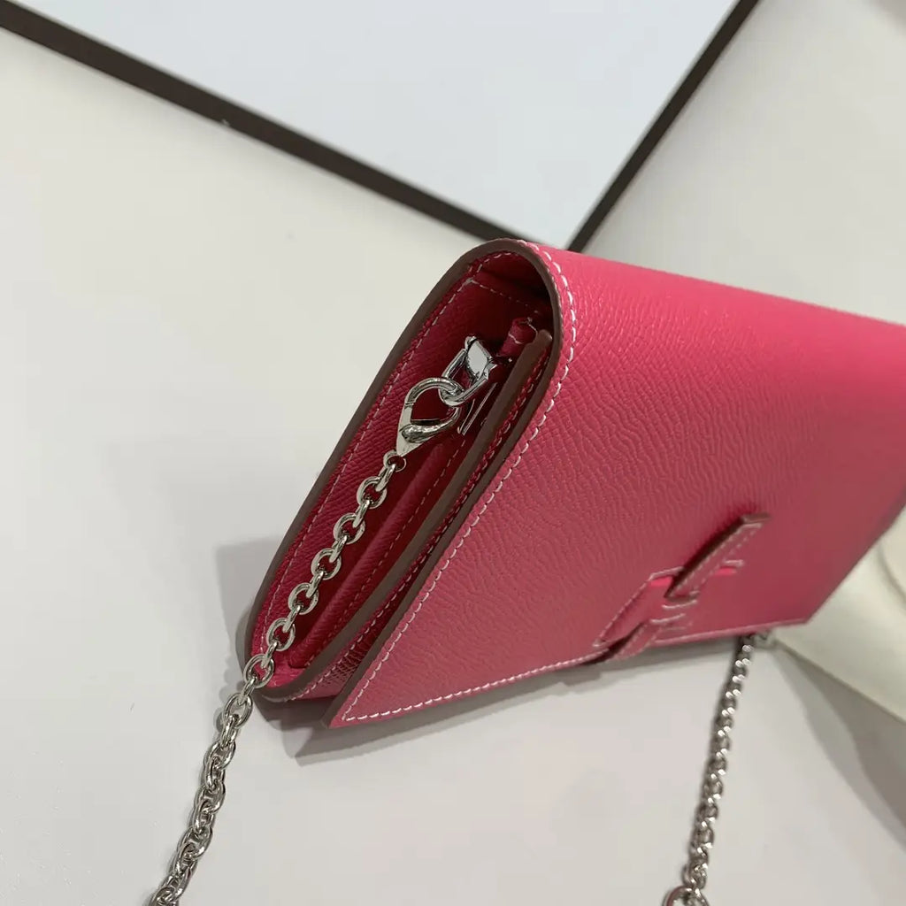 Luxury Hermes Wallet with Chain