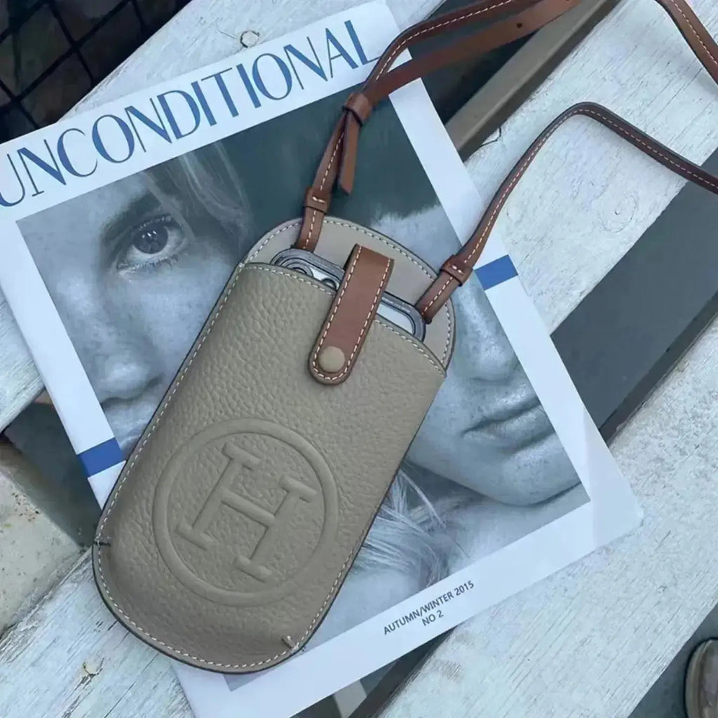 Hermès Orange Pouch iPhone Case Crossbody Strap