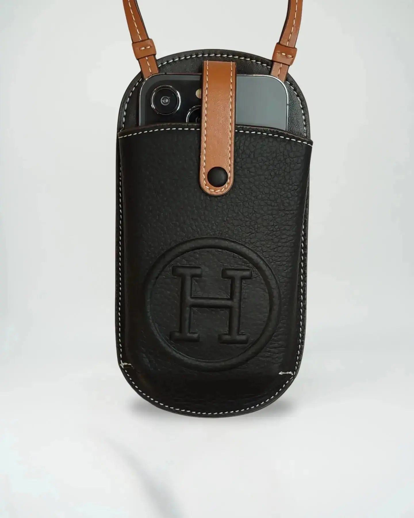 Hermès Pouch iPhone Case Crossbody Strap