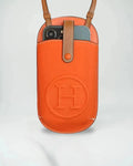 Hermès Orange Pouch iPhone Case Crossbody Strap
