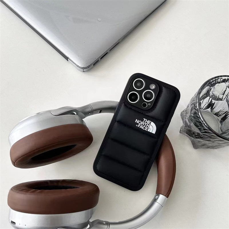 Luxury Fashion Leather The North Face Phone Case For iPhone theroxymob