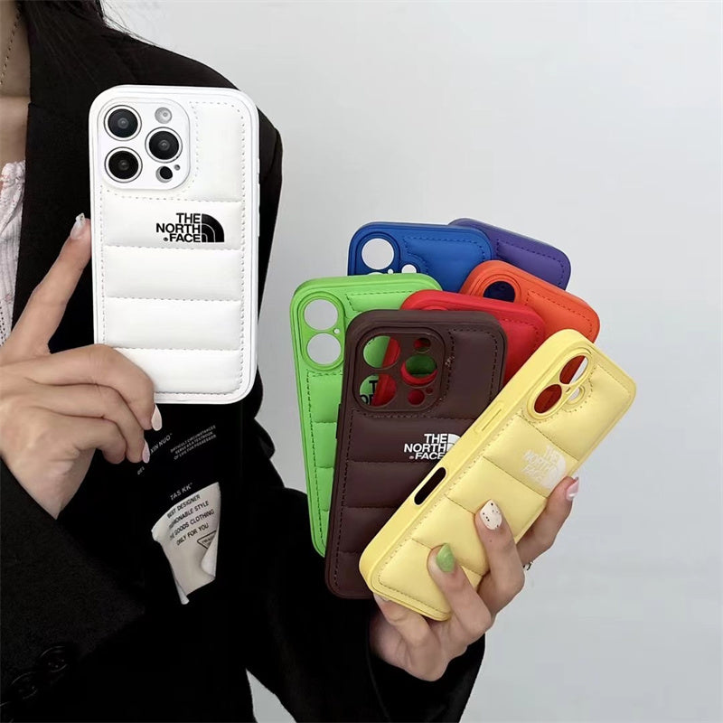 Luxury Fashion Leather The North Face Phone Case For iPhone theroxymob