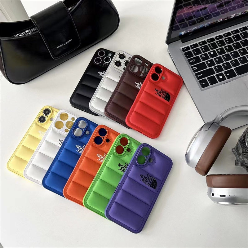 Luxury Fashion Leather The North Face Phone Case For iPhone theroxymob