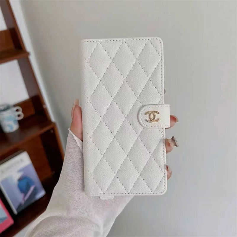 Premium Chanel Leather Wallet Leather Crossbody Bag Apple iPhone Case theroxymob