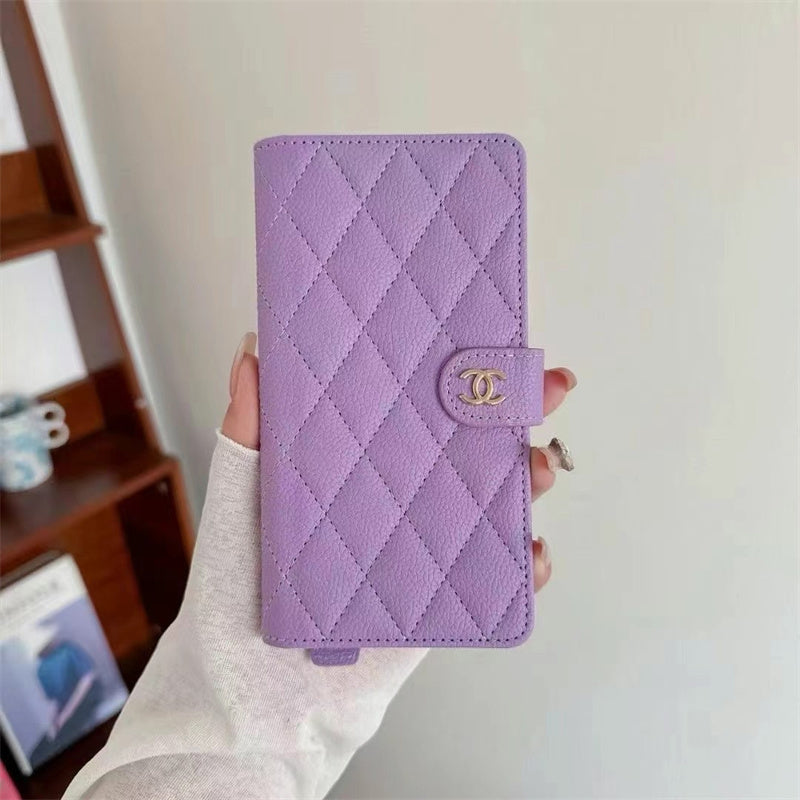 Premium Chanel Leather Wallet Leather Crossbody Bag Apple iPhone Case theroxymob