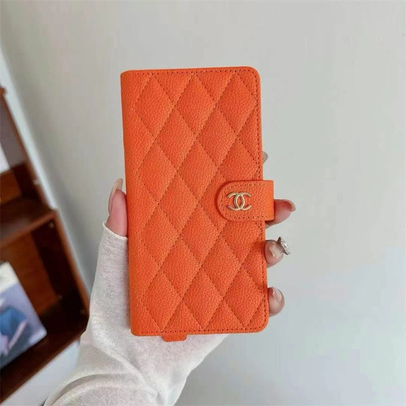 Premium Chanel Leather Wallet Leather Crossbody Bag Apple iPhone Case theroxymob