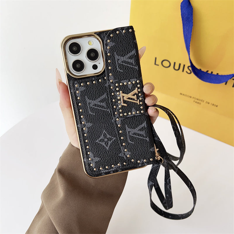 Monogram LV Leather iPhone Case theroxymob
