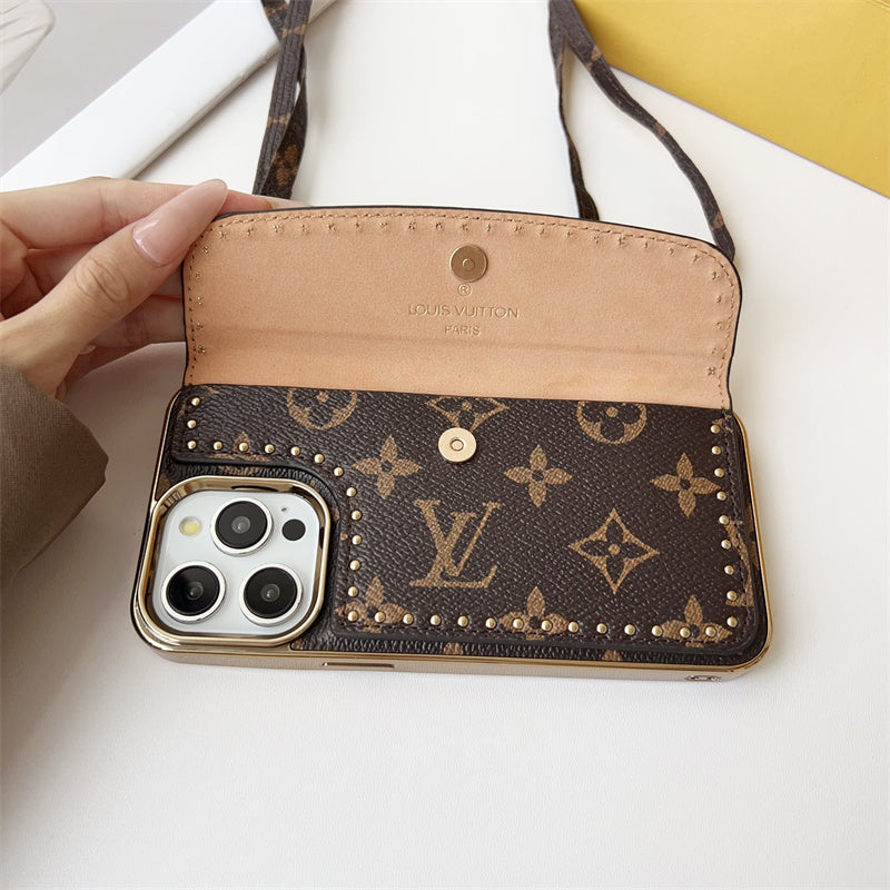 Monogram LV Leather iPhone Case theroxymob