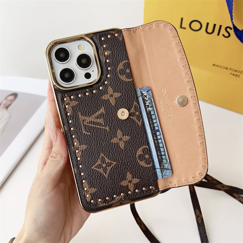 Monogram LV Leather iPhone Case theroxymob