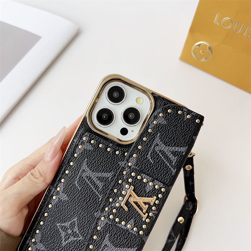 Monogram LV Leather iPhone Case theroxymob