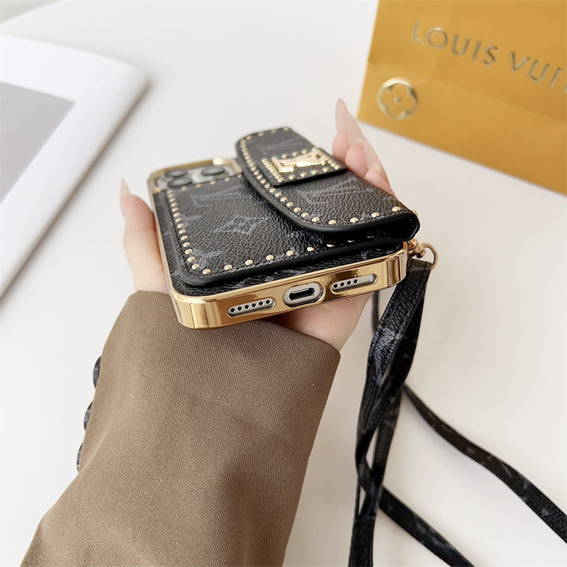 Monogram LV Leather iPhone Case theroxymob