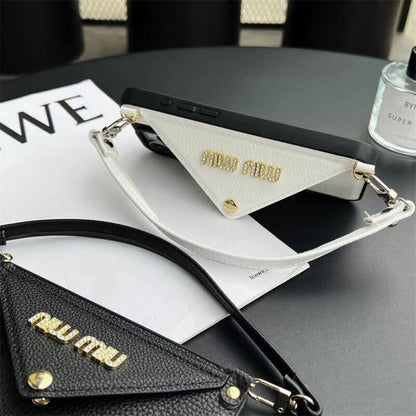Leather wrist strap Miu Miu Apple iPhone drop protection cases theroxymob