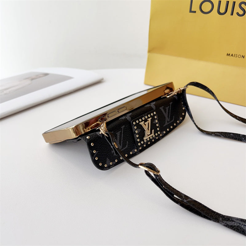 Monogram LV Leather iPhone Case theroxymob