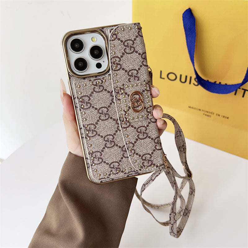 Monogram LV Leather iPhone Case theroxymob
