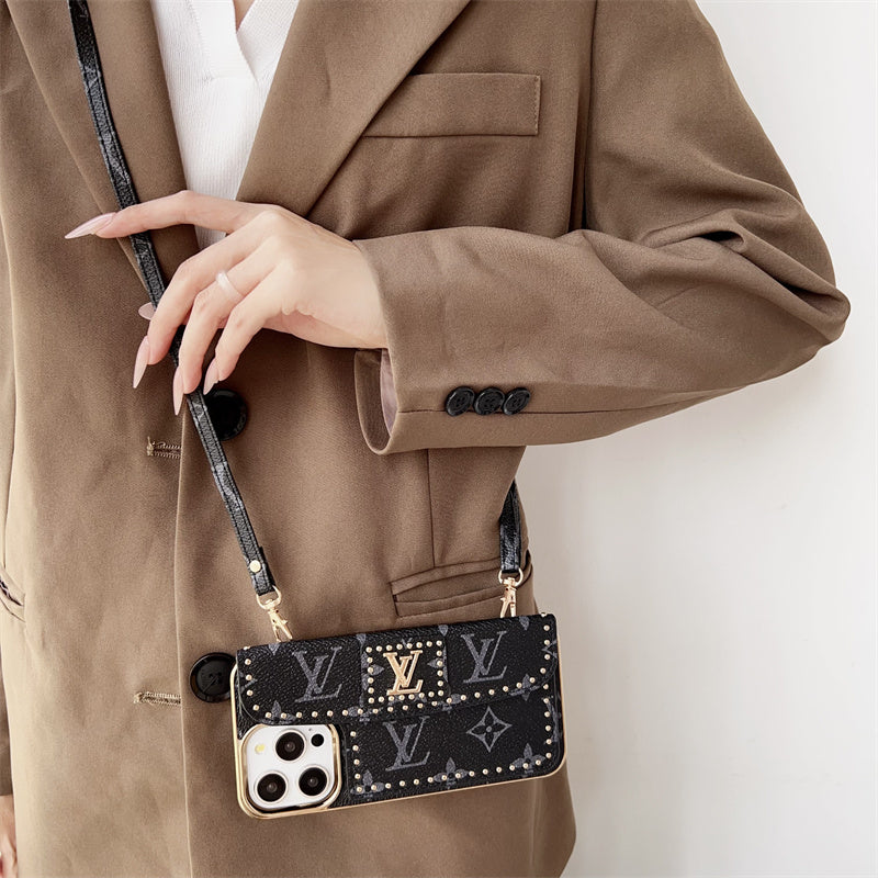 Monogram LV Leather iPhone Case theroxymob