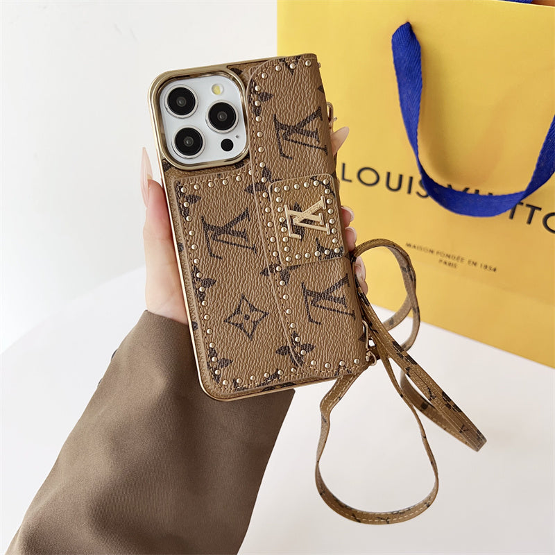 Monogram LV Leather iPhone Case theroxymob