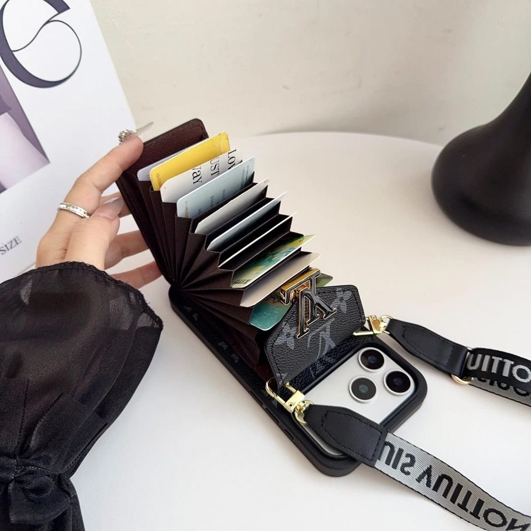 Leather Wallet Card Holder Phone Case For iPhone 17 / 16 / 15 / 14