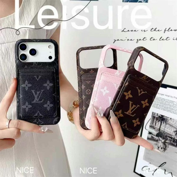Leather Card Holder Case for iPhone 12-17 Series