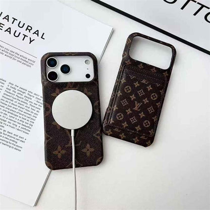 Leather Card Holder Case for iPhone 12-17 Series
