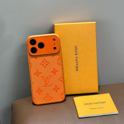 HRM Leather Case with Embossed Ribbon Pattern for iPhone 13-18 Pro & Pro Max