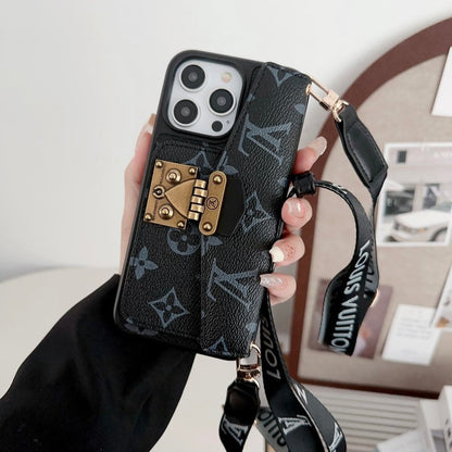 LUXURY LOCK CARD BAG CROSSBODY CHAIN IPHONE CASE Roxy New 2