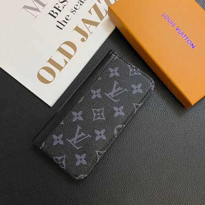 MONOGRAM LEATHER CARD COVER GALAXY CASE FOR SAMSUNG Roxy New