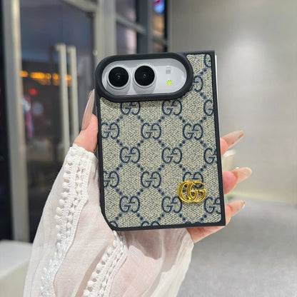 Luxury GG Supreme Monogram Canvas Case for iPhone Duo