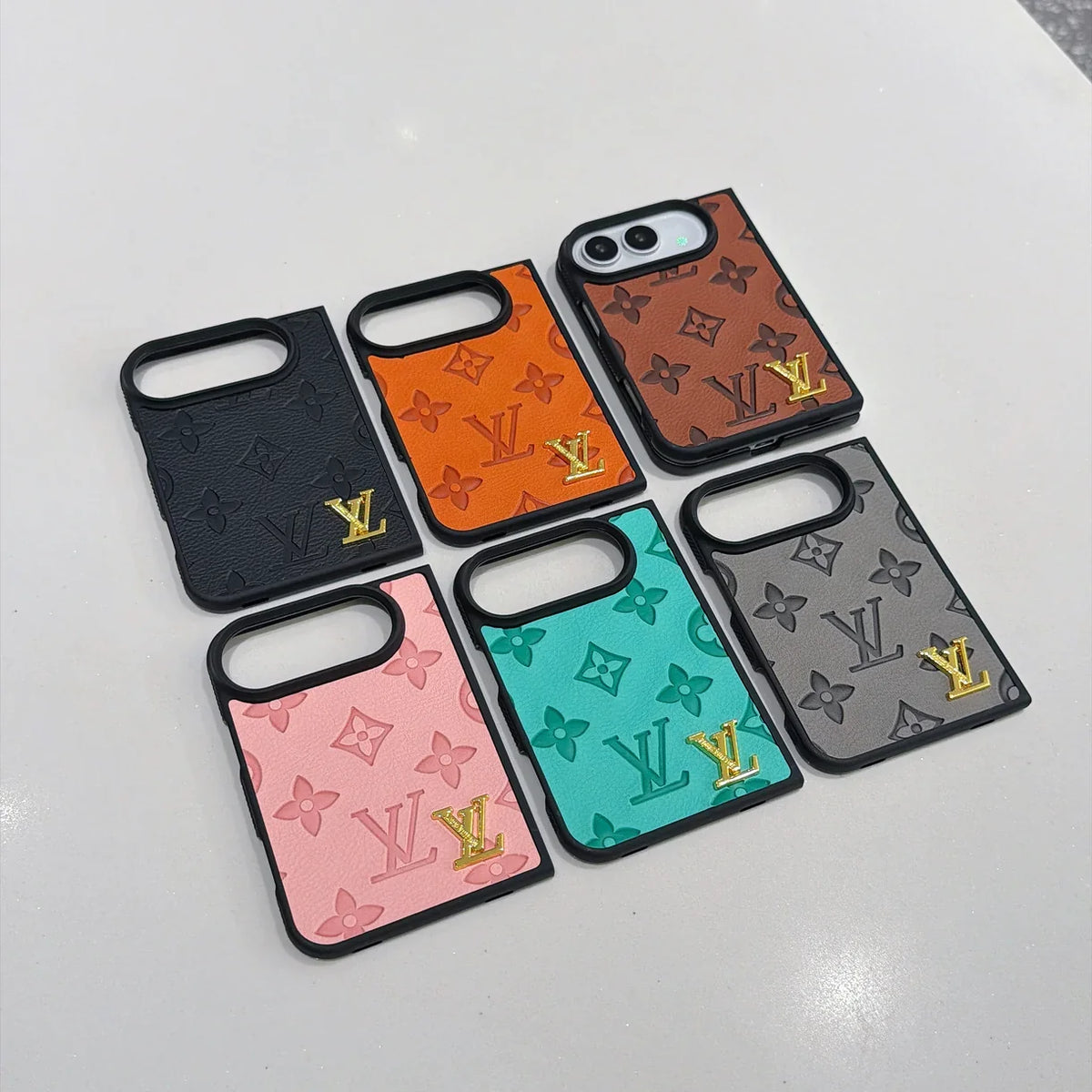 Luxury Louis Vuitton Embossed Floral Monogram Case for iPhone Duo