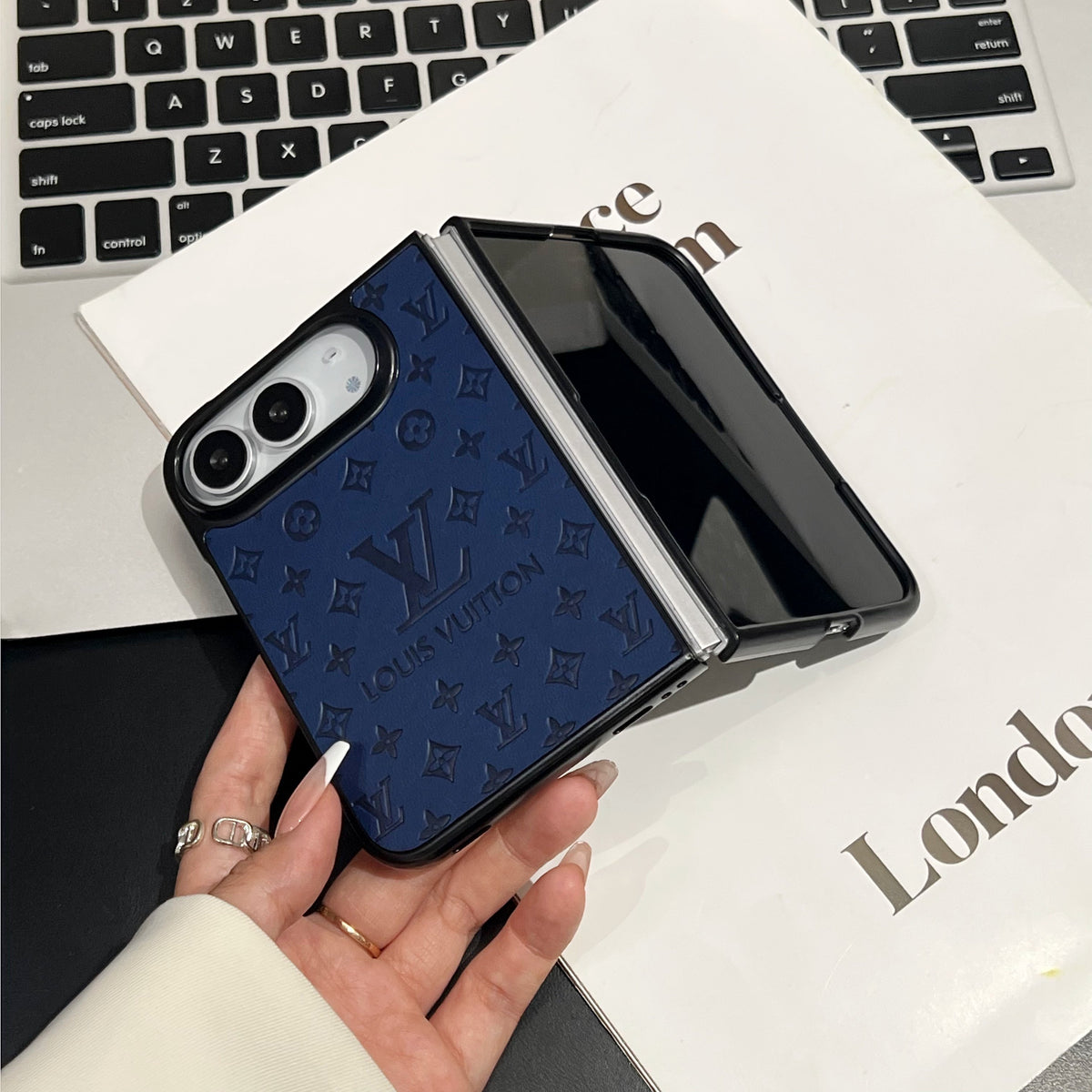 Luxury LV Monogram Canvas Case for iPhone Duo