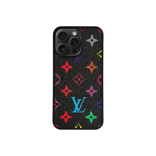 LV Black Multi-Color Monogram MagSafe Case for iPhone 12-18 Pro & Pro Max