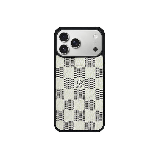 LV White Classic MagSafe Case for iPhone 12-17 Series