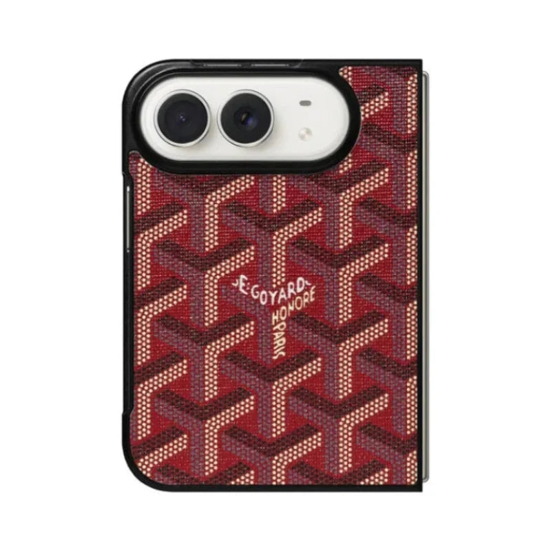 Luxury GYD Monogram Case Logo Red for iPhone Duo
