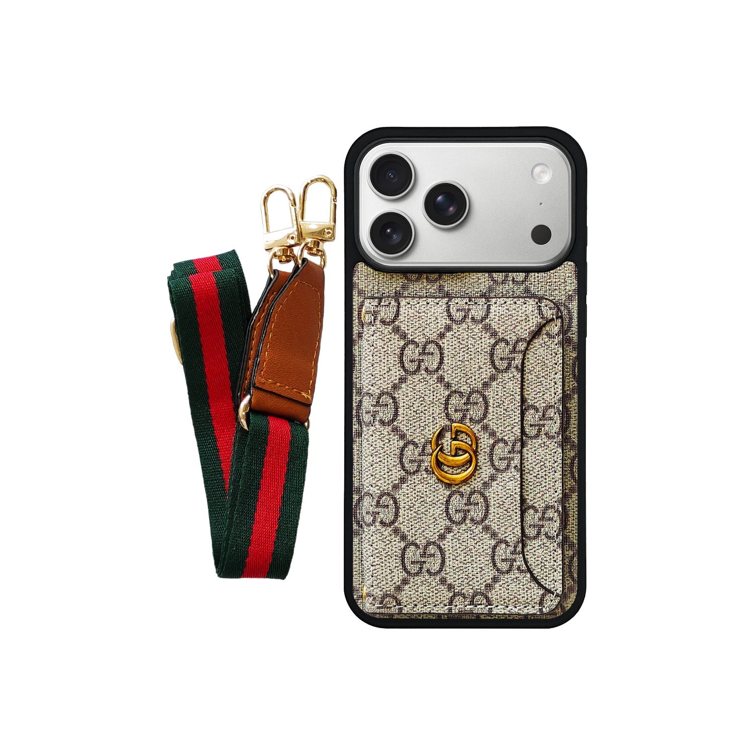 Lv Monogram Phone Case with Strap For iPhone 17/ 16/ 15/ 14
