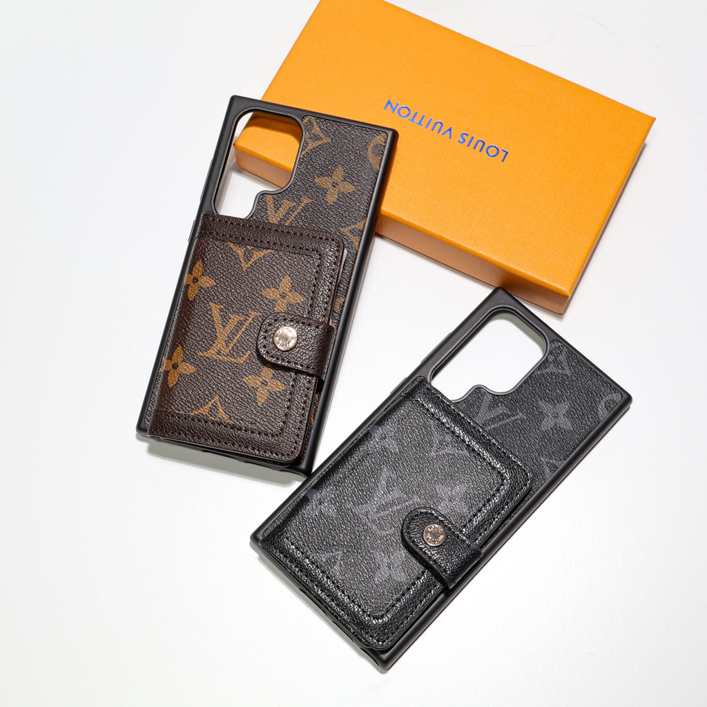 Leather Louis Vuitton Designer Wallet Phone Case for Samsung Galaxy S22-25 Series