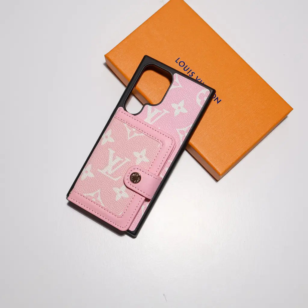 Leather Louis Vuitton Designer Wallet Phone Case for Samsung Galaxy S22-25 Series