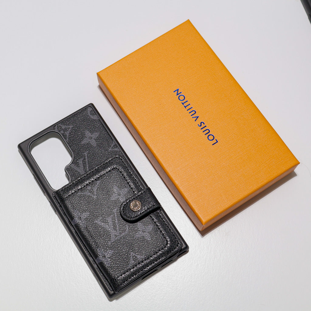 Leather Louis Vuitton Designer Wallet Phone Case for Samsung Galaxy S22-25 Series