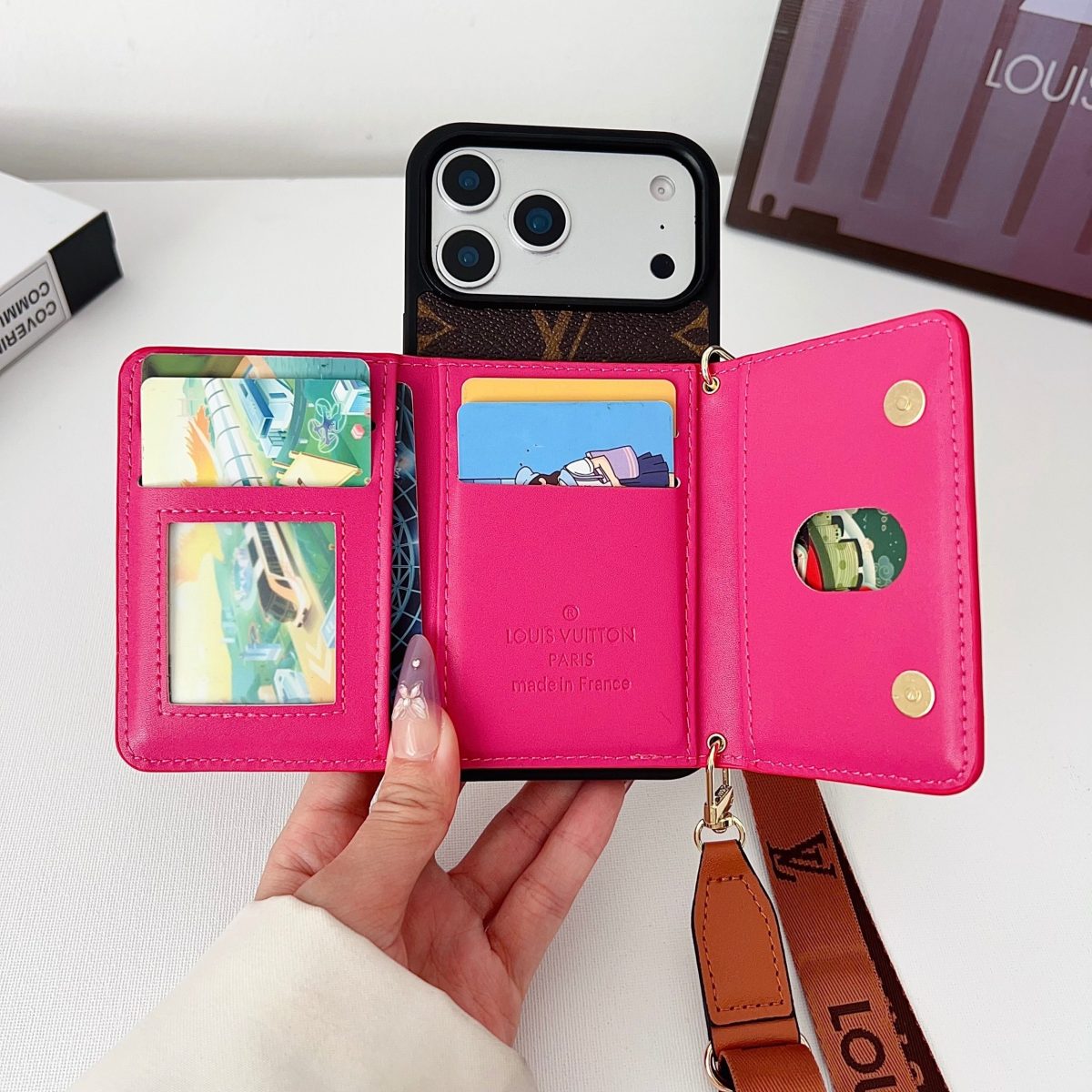 Luxury Leather Wallet Card Holder Phone Case For iPhone 13-17