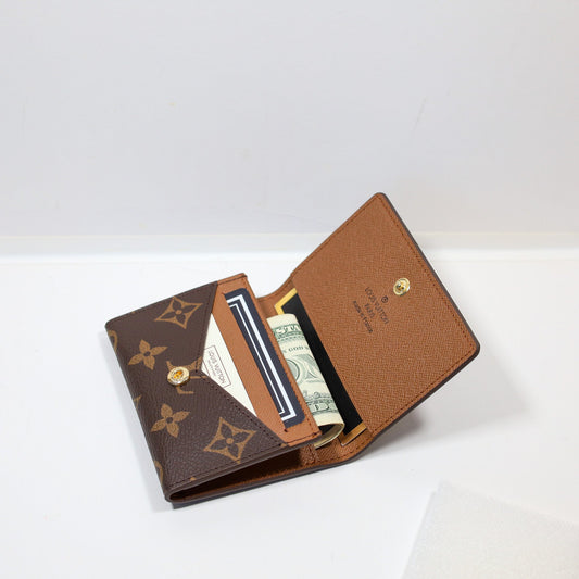 Luxury Brand Brown Monogram Wallet Card Holder